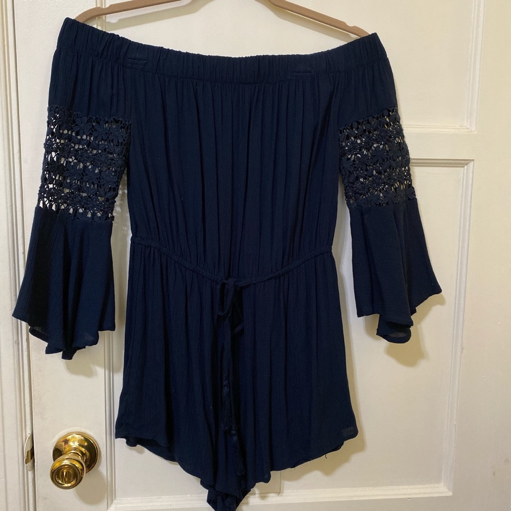 Navy blue romper